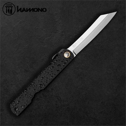Higonokami Folding Knife Mizushibuki Water Splash Black