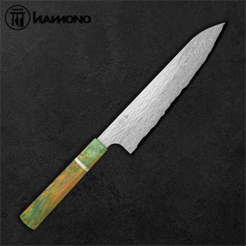 Nigara Gyuto 210mm VG XEOS Steel Dyed Stabilized Wood Handle (LIMITED)