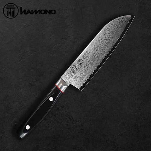 Dao Đa Năng Santoku Saiun 170mm Thép Damascus VG10