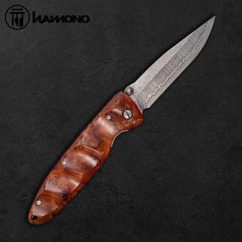 Dao Gấp MCUSTA Thép Damascus VG10 Cán Gỗ