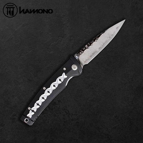 Dao Gấp MCUSTA Damascus Lõi VG10 Cán Đen Trắng